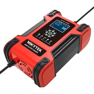 NIKYTEK  FBC122412D(12V OUT 12A ) (NK12A RED)  Battery Charger เครื่องชาร์จแบตเตอรี่ รถยนต์ รถมอเตอร์ไซค์ LiFePo4 Deep 12V / 24V