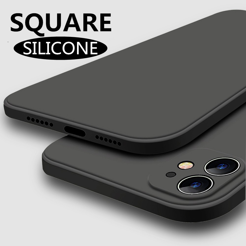 เคสโทรศัพท์ซิลิโคนแบบนิ่มทรงสี่เหลี่ยมกันกระแทกสําหรับ Iphone 16 Pro Max 15 14 Pro Max 13 12 11 Pro X XR XS Max 7 8 Plus 12 Pro Max