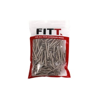 สกรูยึดไม้ฝา ไม่มีปีก 7X1" FITT 100ชิ้น | FITT | 7X1" สกรู, น๊อต อุปกรณ์ยึดติด ต่อเติมซ่อมแซมบ้าน สกรูยึดไม้ฝา ไม่มีปีก