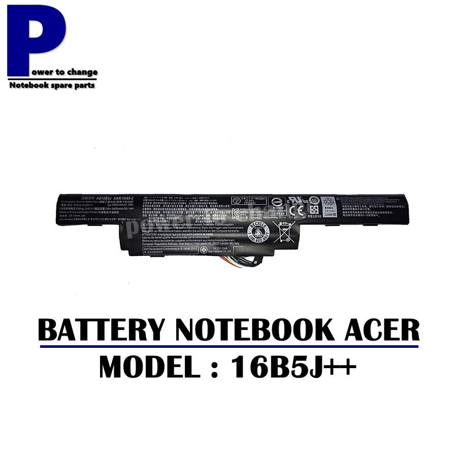 BATTERY NOTEBOOK ACER AS16B5J ++ ของแท้ Aspire F5-573G E5-573G AS16B8J AS16B5J/ แบตเตอรี่โน๊ตบุ๊คเอเซอร์ แท้ (ORG)