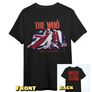 T-shirt  เสื้อยืด พิมพ์ลาย The Who Band The Kids Are Alright Tour 1989 Rock Band The Who The Kids Are Alright Tour สําหร