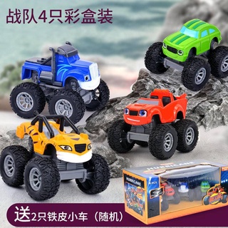 รถบรรทุกนิกเกิลโลเดียน Blaze Monster Truck Machines Super Stunts ของเล่นสําหรับเด็ก 4 หรือ 6 ในกล่อง kereta