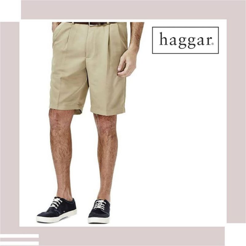 Haggar กางเกงขาสั้น ของแท้ สําหรับผู้ชาย