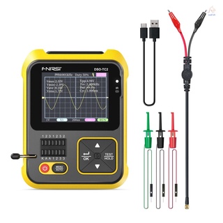 เครื่องทดสอบทรานซิสเตอร์ ออสซิลโลสโคป ดิจิทัล 200kHz 2 In 1 เอาท์พุต PWM สี่เหลี่ยม หน้าจอสี 2.4 นิ้ว พร้อมไฟแบ็คลิก