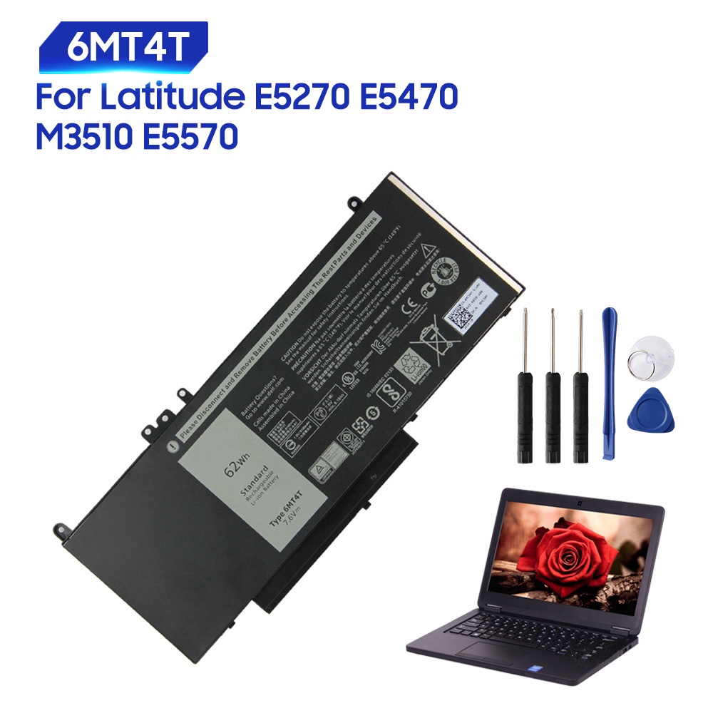 Original Replacement Laptop Battery 6MT4T For Dell Latitude M3510 E5570 E5270 E5470 Genuine Battery 