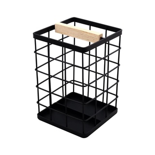 ที่ใส่อุปกรณ์ในครัวเหลี่ยม 1 ช่อง KECH WOOD สีดำ1-COMPARTMENT SQUARE KITCHEN UTENSIL HOLDER KECH WOOD BLACK