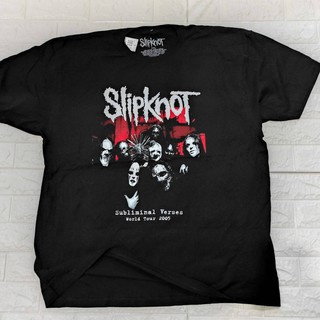 เสื้อยืดคอกลมcrew neckเสื้อวง Slipknot ลิขสิทธิ์แท้S-4XL