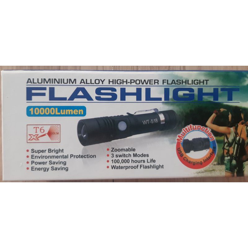 ไฟฉายแรงสูง38000wชาร์จไฟUSB