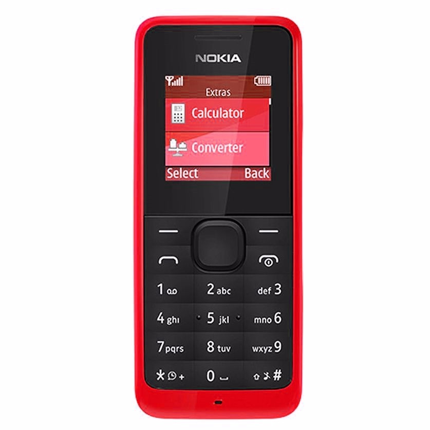 โทรศัพท์มือถือโนเกีย ปุ่มกด  NOKIA 105 (สีแดง) 3G/4G รุ่นใหม่  2020