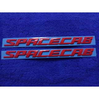 โลโก้ SPACECAB สีแดง 1.8×24cm (รุ่น ISUZU D-MAX 2020) ราคาแพ็คคู่ 2ชิ้น