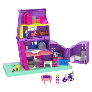 Polly Pocket Pollyville Pocket House ตุ๊กตาจิ๋ว พอลลี่ พ็อกเก็ต บ้านตุ๊กตา และ เฟอร์นิเจอร์ รุ่น GFP42