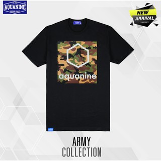 เสื้อยืด AQUANINE-COMBAT BLACK เสื้อยืดสีดำ ลิขสิทธิ์แท้สามารถปรับแต่งได้