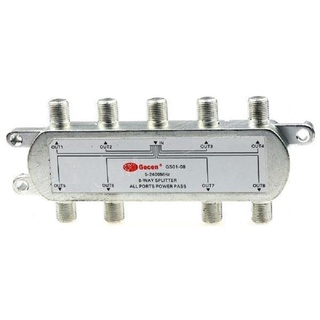 Mastersat Splitter 8 ways ตัวแยก 8 จุด ทีวีดิจิตอล หรือ จานดาวเทียม All Port Power Pass ความถี่ 5-2400Mhz Signal