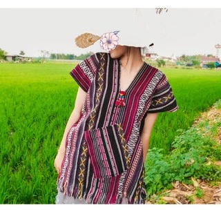 เสื้อทอกะเหรี่ยง เสื้อพื้นเมืองสาวอวบราคาถูก