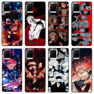 เคสโทรศัพท์มือถือกระจกนิรภัย แบบแข็ง กันกระแทก พิมพ์ลายอนิเมะ Jujutsu Kaisen Yuji Itadori Gojo Satoru สําหรับ vivo y21 y21s y21t Y33s y33t