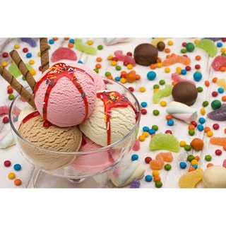 ผงไอศครีมโฮมเมด/โบราณ สำเร็จรูป รวมทุกรส 200ก.-1กก. (Ice cream powder,Homemade,ผงไอศครีมตัก,ผงไอศครีมแบบโบราณ)