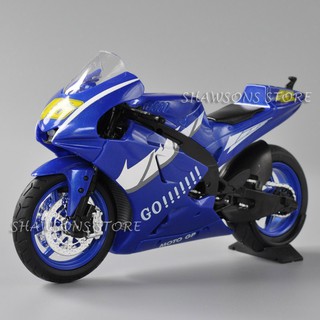 โมเดลรถจักรยานยนต์โลหะ สเกล 1:12 Yamaha YZR-M1 Replica พร้อมเสียง และไฟ