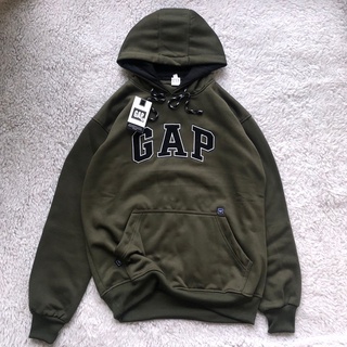 เสื้อแจ็กเก็ตกันหนาว มีฮู้ด ปักลาย ARMY GAP FULLTAG &amp; LEBEL สีเขียว สําหรับผู้ชาย และผู้หญิง