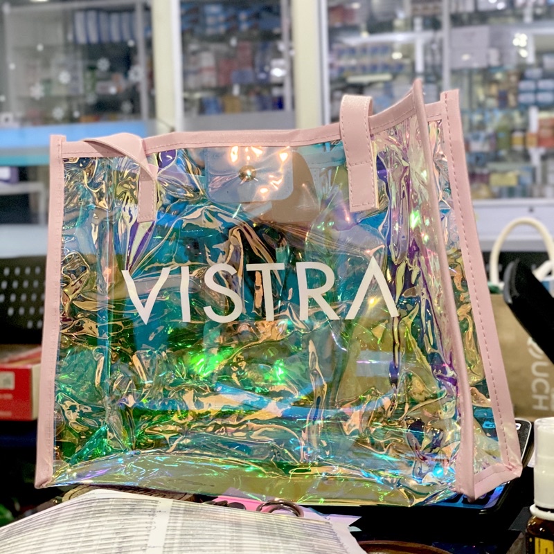 vistra กระเป๋าพลาสติกใส กระเป๋าสะพายไหล่ทรง Tote Bag