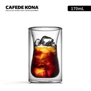 CAFEDE KONA DOUBLE-GLASS COFFEE CUP Double insulated glass water cup iced coffee cup single coffee cup glass glass 170ML