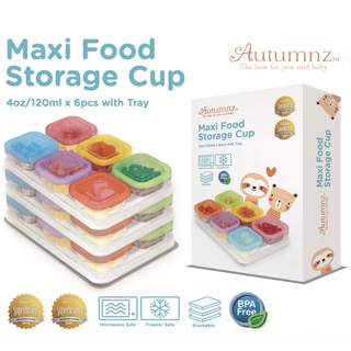 Autumnz Maxi ถ้วยเก็บอาหาร (4 ออนซ์ x 6 ชิ้น)