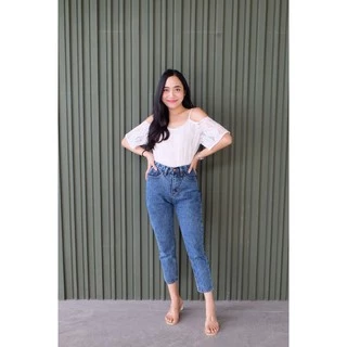 Cc jeans #132 S-5XXL กางเกงยีนส์ผู้หญิง ทรงบอย เอวสูง กางเกงผู้หญิง