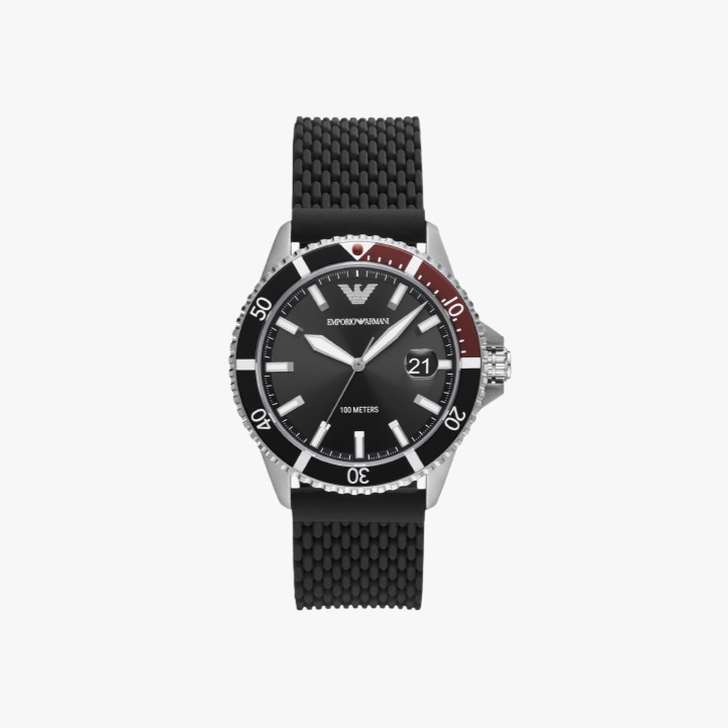 Emporio Armani นาฬิกาข้อมือผู้ชาย Mario Black Dial Black รุ่น AR11341