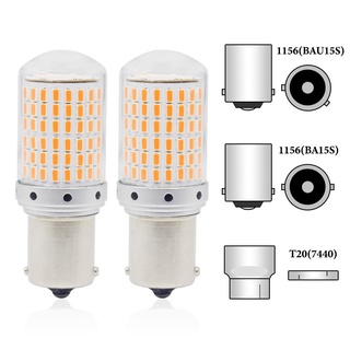 ใหม่ หลอดไฟเบรกรถยนต์ led 2020 P21W PY21W BA15S BAU15S T20 led W21W 7440 1156 3014 144 ชิป 1 ชิ้น