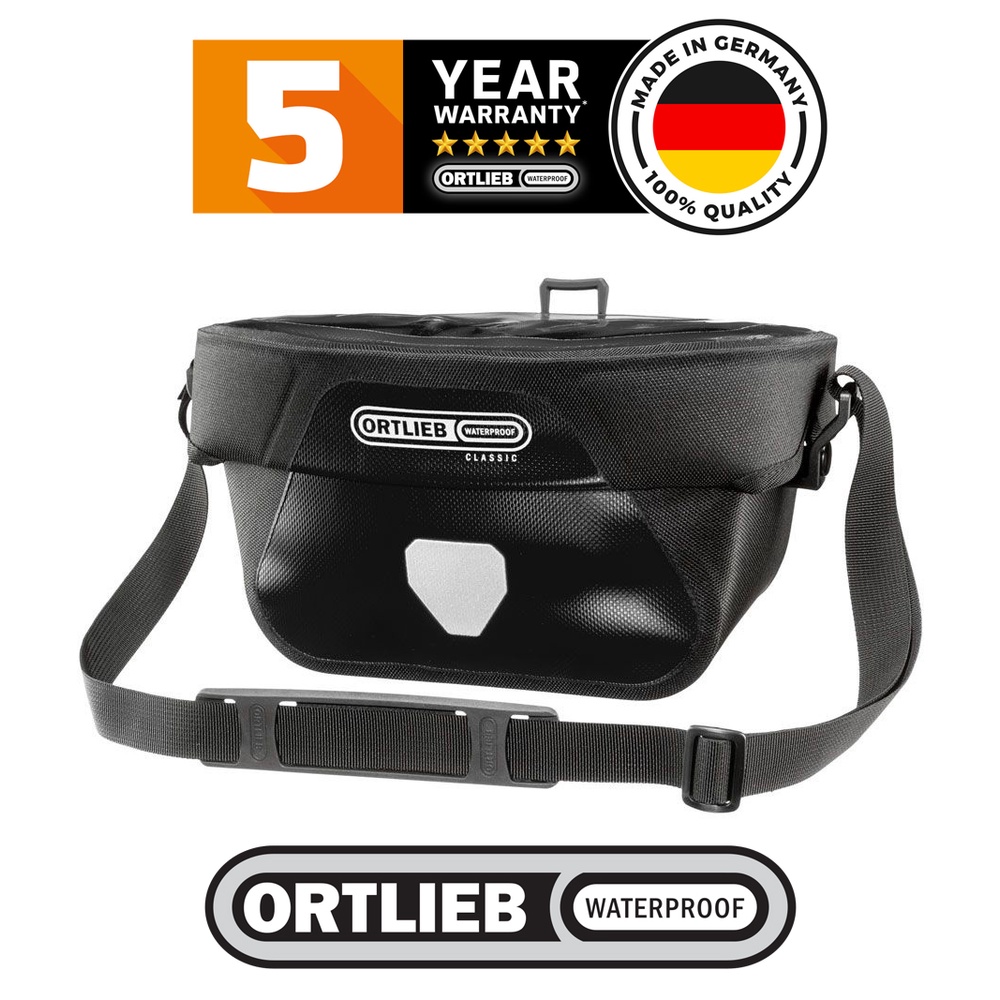 Ortlieb กระเป๋าหน้าแฮนด์จักรยาน Ultimate ขนาด 5 ลิตร สีดำ