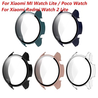 เคสกระจกกันรอยหน้าจอ ขอบแข็ง สําหรับ Xiaomi MI Watch Lite Poco Watch Smart Watch Xiaomi Redmi Watch 2 Lite