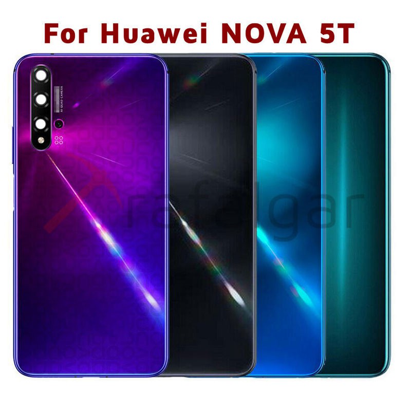 สําหรับ Huawei Nova 5T ฝาครอบแบตเตอรี ่ ด ้ านหลังกระจกประตูด ้ านหลังกรณีสําหรับ 6.26 ฝาครอบแบตเตอรี ่ Honor 20SE