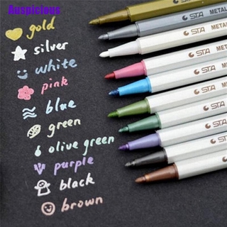 ปากกามาร์กเกอร์ สีเมทัลลิก กันน้ํา 10 ชิ้น