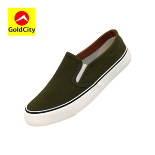 รองเท้าสลิปออน Gold City รหัส NS011 สีเขียวขี้ม้า