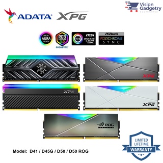 Adata XPG SPECTRIX DDR4 แรมหน่วยความจําเดสก์ท็อป D41 D45G D50 PC ROG สําหรับเล่นเกม