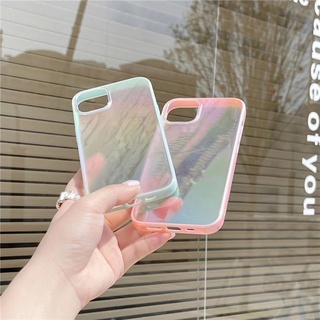 🍭พร้อมส่งในไทย เคสสำหรับ iPhone เคสไอโฟน hologram ใสโฮโลแกรมขอบสี S2 เคสโฮโลแกรม X-12Promax,13,13Pro,13Promax