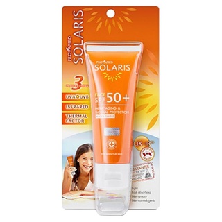 Provamade Solaris Face โปรวาเมด โซลาริส เฟส SPF 50+ ผลิตภัณฑ์ครีมกันแดดสำหรับใบหน้า 50 มล.