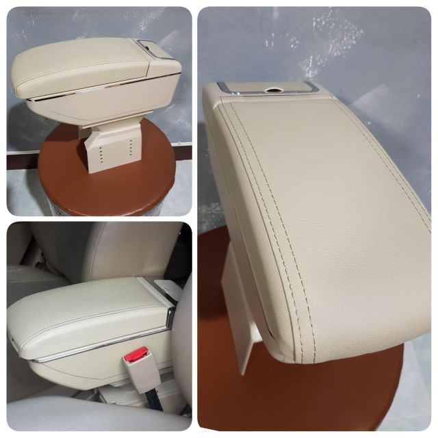 ที่พักแขน ที่วางแขนรถยนต์ ที่ท้าวแขน ที่วางแก้ว มีช่องเก็บเหรียญ สีเบจ ertiga swift