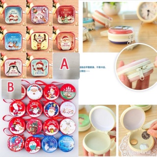 กระเป๋าใบเล็กลายคริสต์มาส (1 เซ็ท มี 12 ใบ  คละลาย)
