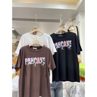 เสื้อยืดสกรีนลาย PANCAKE แต่งเลื่อม💓ป้าย its me basic