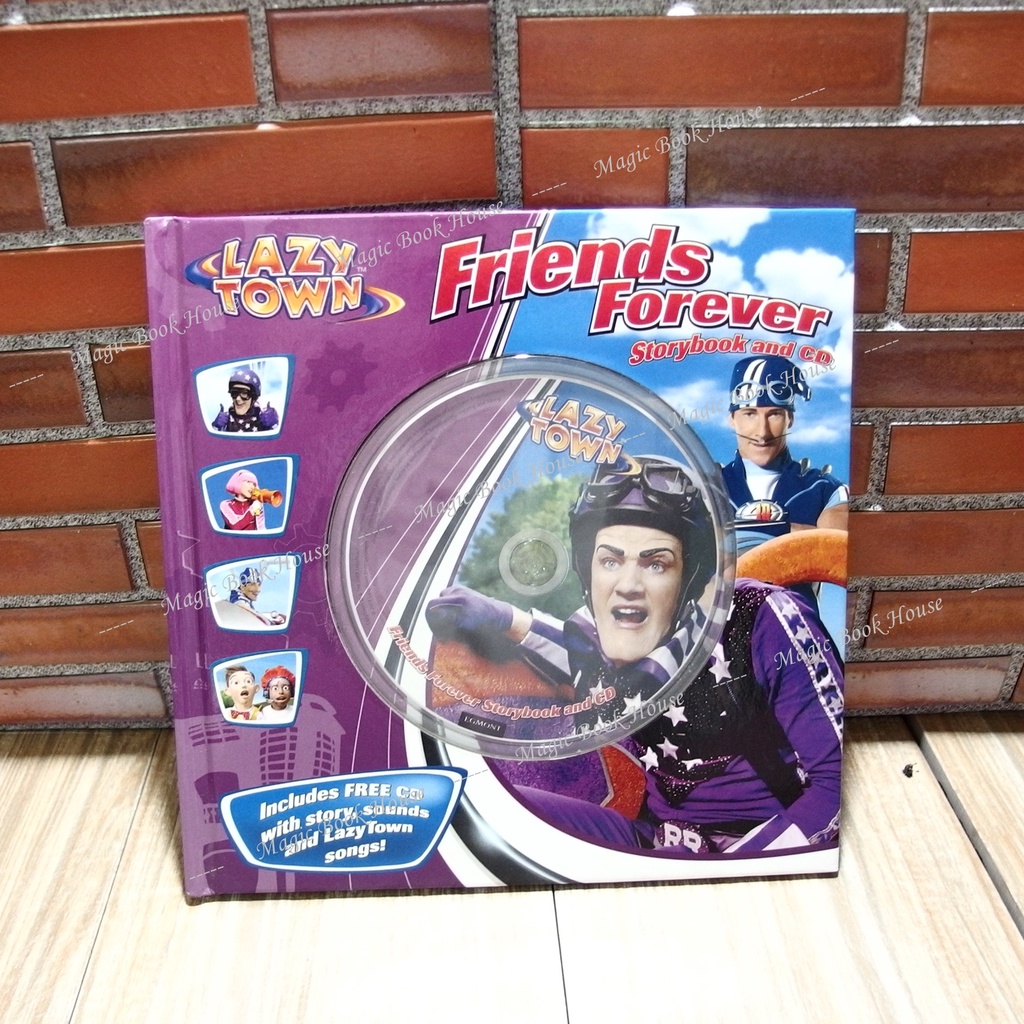 LAZY TOWN; Friends Forever Storybook and CD : หนังสือนิทานเด็กปกอ่อน ภาษาอังกฤษ (มือสอง) ขนาด เล่มให