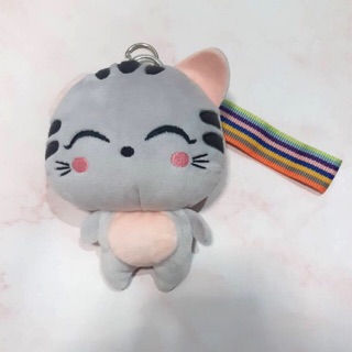 พวงกุญแจแมวสีเทา พร้อมส่ง ห้อยกระเป๋า