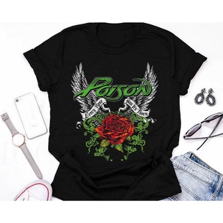 เสื้อยืด พิมพ์ลายวงดนตรี Poison Thorns Wings ของขวัญสําหรับคนรักดนตรี