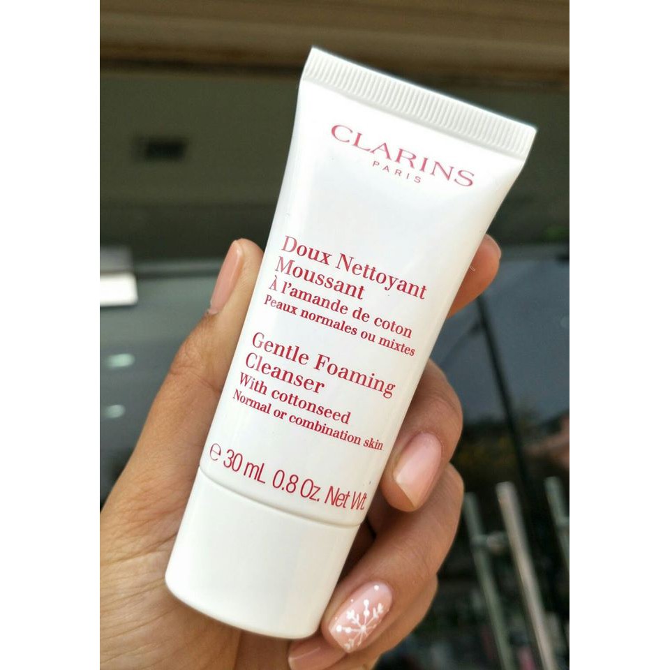 Clarins Gentle Foaming Cleanser With Cottonseed 30ml. Shopee Thailand