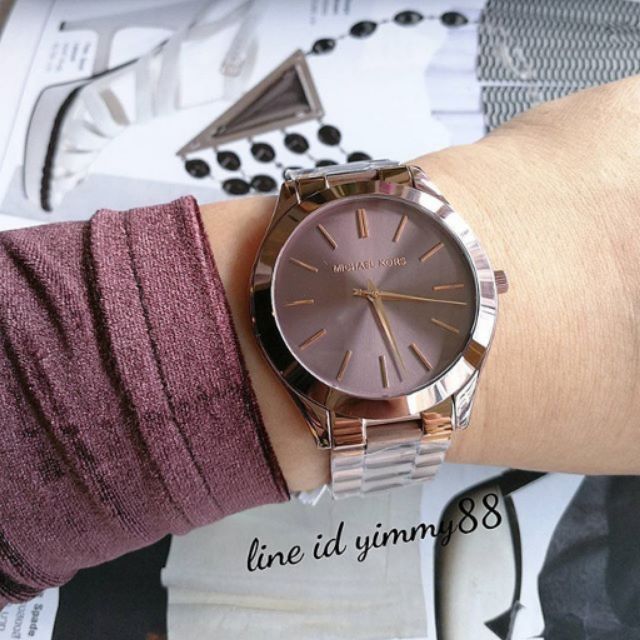 Michael Kors Women's Slim Runway Brown Watch MK3418