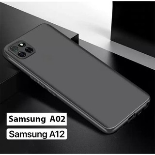 เคส samsung galaxy A12/A02 เคส TPU แบบบาง สีดำ (ด้าน) for Samsung A12/A02