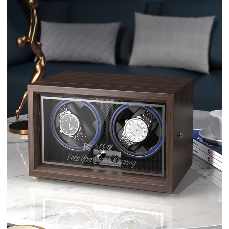 MELANCY จุดของขวัญแบรนด์หรูนาฬิกาไม้เครื่องหมุนนาฬิกา 1/2/4 สล็อตกล่องนาฬิกาอัตโนมัติโต๊ะตู้เก็บของ