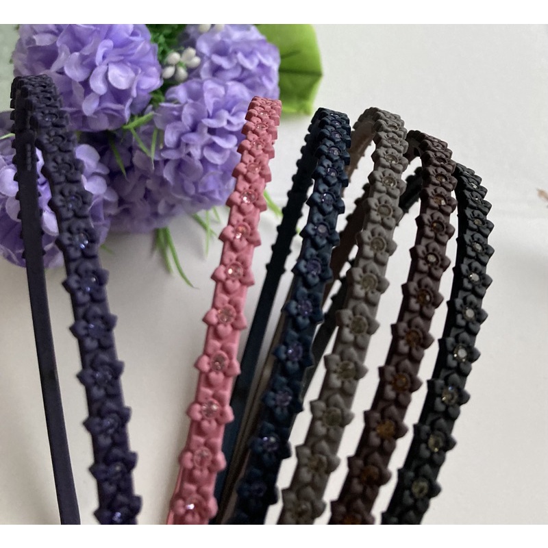 ที่คาดผมประดับเพชร 🇰🇷นำเข้าจากเกาหลี ของแท้ รุ่นดอกไม้ ดาว ประดับเพชรสวยมาก เรียบ หรู ดูดี Made in Korea - รูปที่ 2