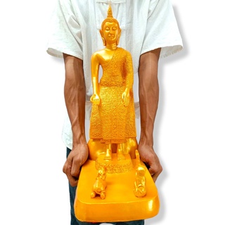 พระประจำวันพุธกลางคืน ปางป่าเลไลย์ สูง 50 ซม สีทองPremiumGold เหมาะบูชาเองที่บ้านหรือถวายทำบุญที่วัดก็ดี