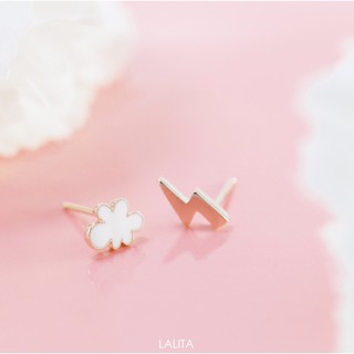 LALITA.BKK - Cloud and Bolt Earrings ต่างหูสายฟ้า ก้อนเมฆ