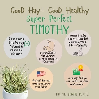 MAYL Timothy Super Perfect หญ้าทิมโมธีเกรดพรีเมี่ยม สำหรับกระต่าย แกสบี้ ชินชิลา และสัตว์กินพืชอื่นๆ 1kg